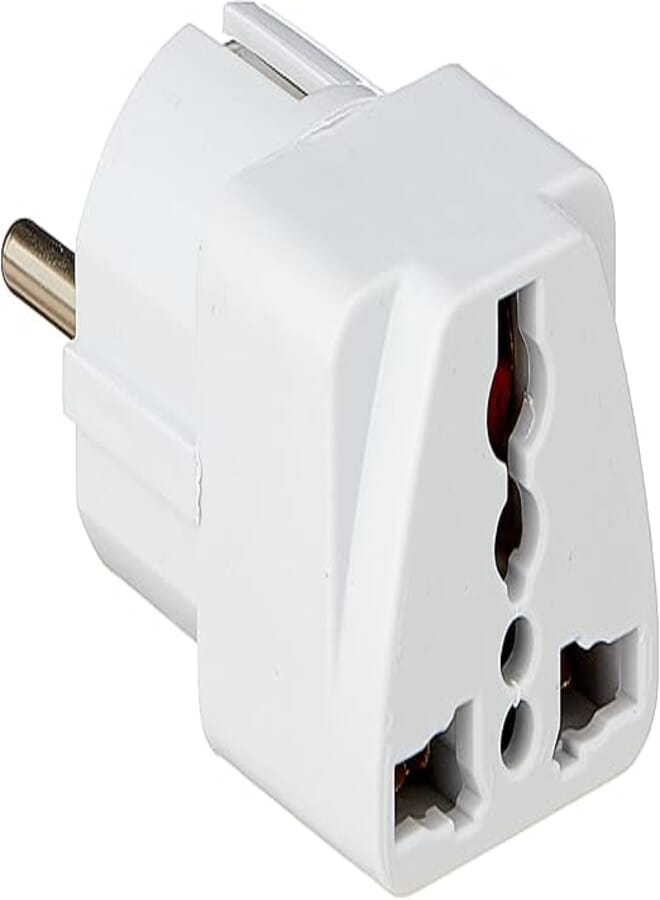 Universal AC Power Outlet Adapter Converter (White, 240V/10A)